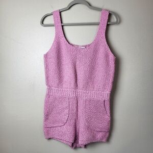 Free People Pink Textured Romper